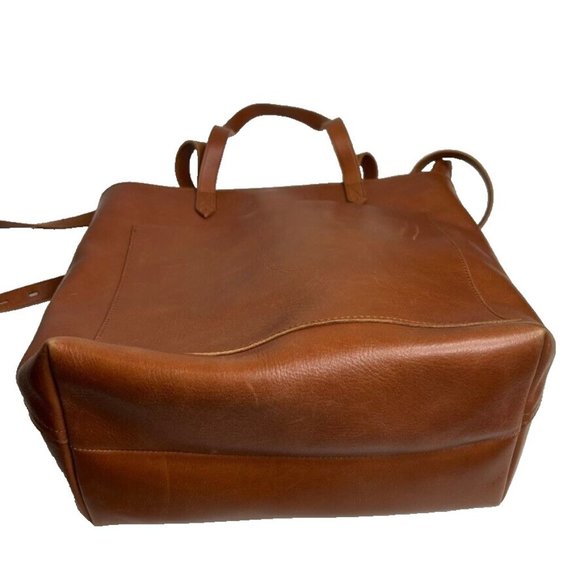 Madewell Womens $188 Zip Top Medium Transport Tote English Saddle AE189 D12 - Picture 11 of 12